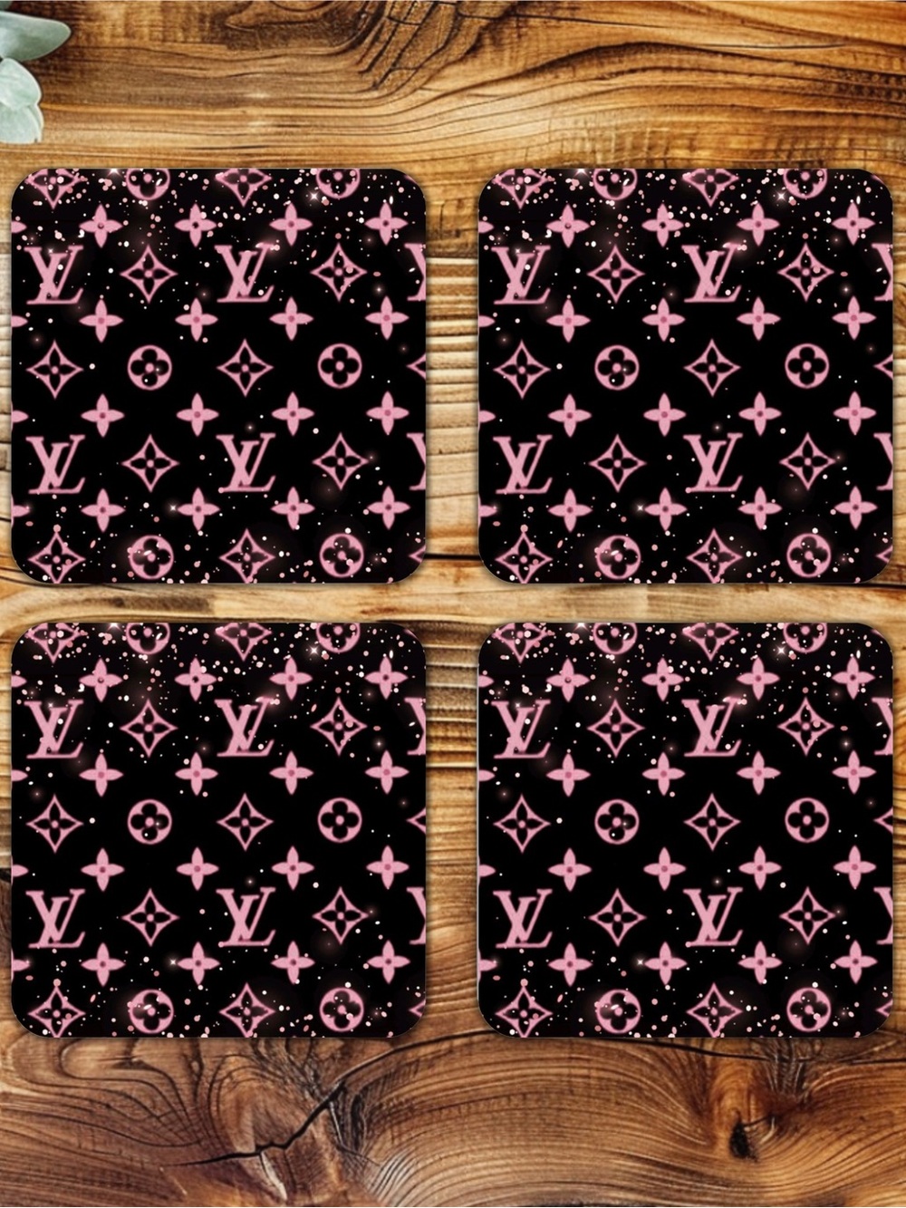 HANDMADE FASHION Set of 4 Ceramic Drink Coasters